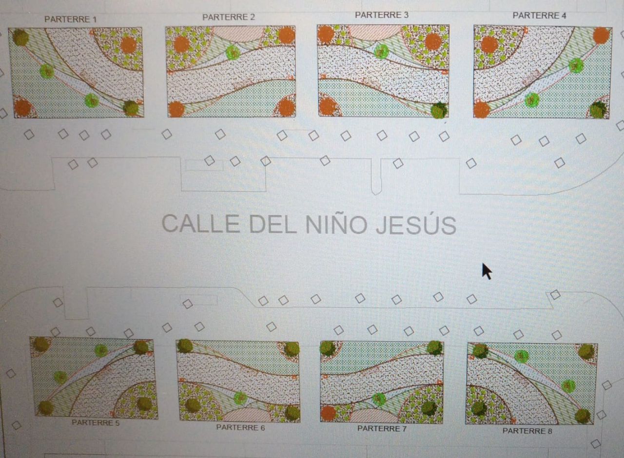 Detalles de la reforma de la plaza del Niño Jesús propuesta por Medio Ambiente.