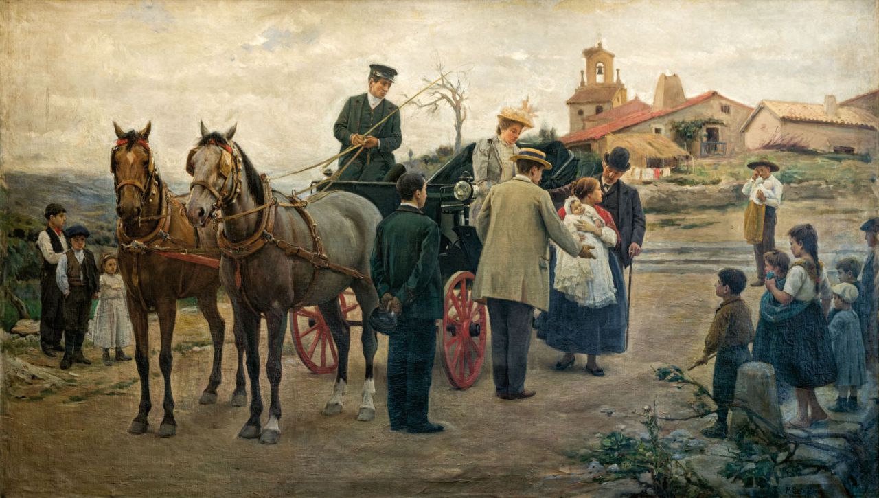 ‘El precio de una madre, a mejorar la raza’, de Marceliano Santa Mari?a Sedano (1866 – 1952) O?leo sobre lienzo