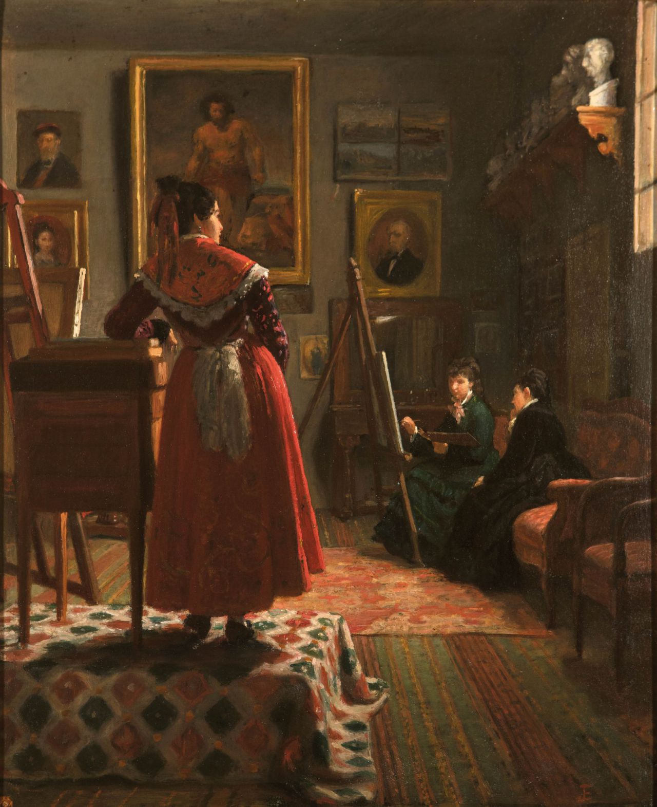 'Interior de un taller', de Joaqui?n Espalter y Rull, (1809 - 1880). O?leo sobre lienzo