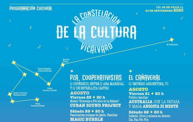 La Junta de Vicálvaro programa cine, música, títeres y magia al aire libre este verano