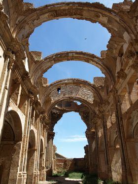 Las ruinas de Belchite (Zaragoza) es el pueblo fantasma más visitado de España.