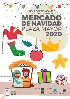 El mercadillo de la plaza Mayor, esencia de las navidades madrileñas, se adapta a la era COVID