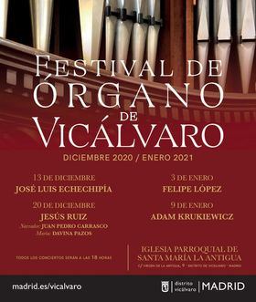 El Festival de Órgano de Vicálvaro vuelve por Navidad para acercar la música barroca a los madrileños