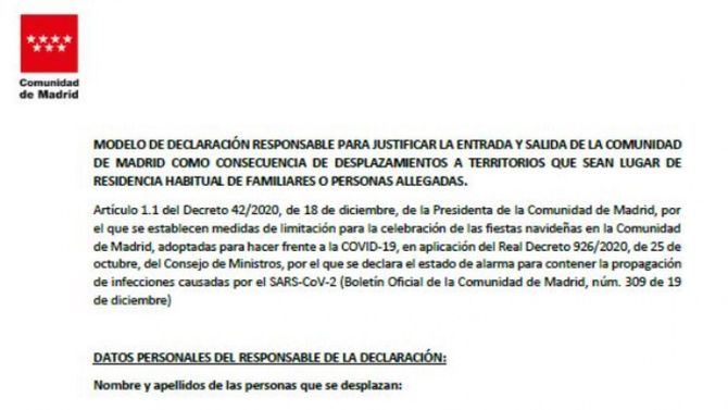 Unos 7.000 policías nacionales y guardias civiles vigilarán el cumplimiento de las restricciones de movilidad y del resto, por lo que podrían pedir un justificante a los madrileños que se marchen de la región.