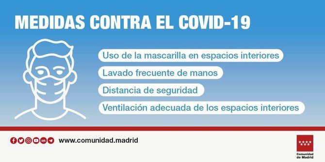 La Comunidad de Madrid lanzará una nueva campaña de concienciación del COVID19 antes de las fiestas navideñas. Gira en torno a tres mensajes: vacunarse, usar la mascarilla en interiores y ventilar adecuadamente los espacios cerrados.