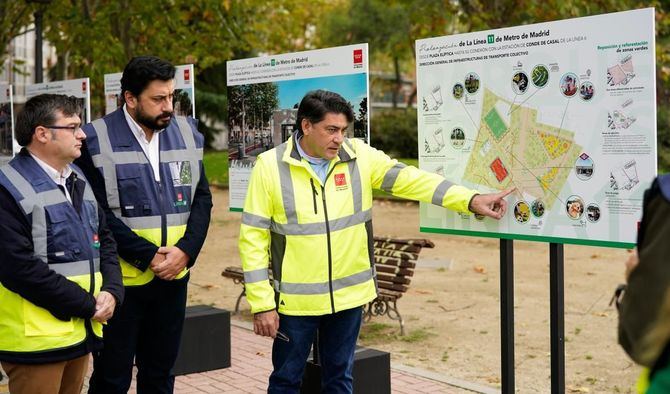 En total, la línea L11 se convertirá en la gran diagonal, se expandirá hasta 33,5 kilómetros, conectando con 11 de las 12 líneas del suburbano y el sur con el norte de la capital”. Actualmente, la línea 11 circula entre las estaciones de La Fortuna y Plaza Elíptica.