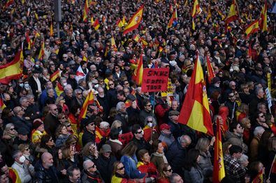 Manifestación en Madrid contra Sánchez