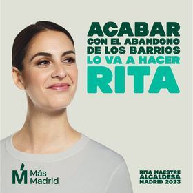 Más Madrid adelanta la campaña del 28M a las marquesinas en Metro y Cercanías, con el eslogan 'Lo va a hacer Rita'