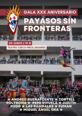 Payasos Sin Fronteras celebrará sus 30 años con una gala solidaria en el Circo Price, presentada por Andreu Buenafuente