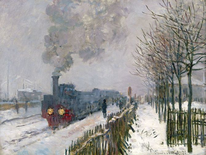 Claude Monet (1840-1926). 'El tren en la nieve. La locomotora', 1875. óleo sobre lienzo, 59x78 cm París, Musée Marmottan Monet, donación Eugéne y Victorine Donop de Monchy, 1940 Inv. 4017.