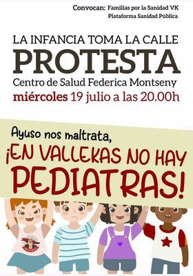 la protesta de este miércoles se ha convocado a las 20.00 horas para denunciar 'la grave situación' del centro de salud.