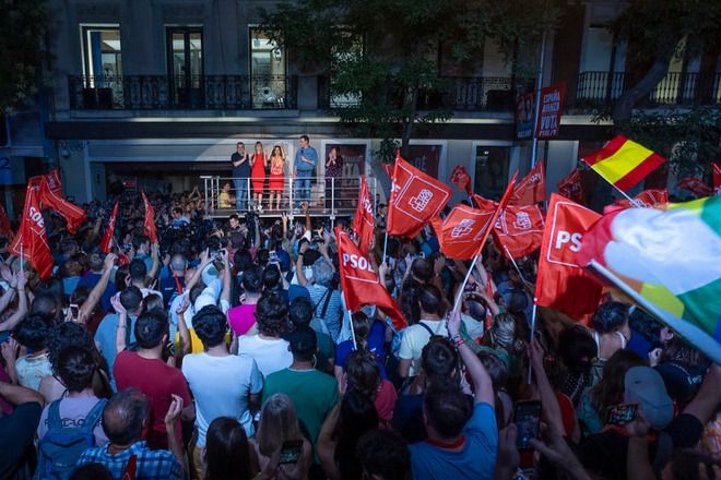 El PSOE ha crecido ligeramente, pasando del 26,86% de la repetición electoral de 2019 a los 27,95% cosechados este domingo, aumentando en cerca de 30.000 los votos conseguidos. 