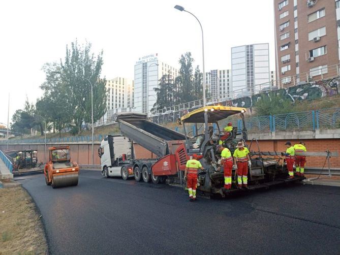 La intervención se ha realizado desde la glorieta de Mariano Salvador Maella, hasta la intersección con la A-6.