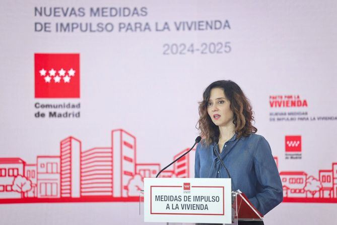 La presidenta de la Comunidad de Madrid, Isabel Díaz Ayuso, ha anunciado este miércoles el Plan de choque con 10 nuevas medidas de impulso en materia de vivienda 2024/25 para consolidar a la región como líder en construcción de viviendas asequibles.