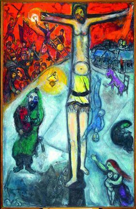 'Résurrection [Resurrección]', Marc Chagall (1937-1948). Óleo sobre lienzo de lino, 168,3x107,7 cm. Musée National Marc Chagall, Niza. Depósito del Centre Pompidou, Musée National d'Art Moderne / Centre de Création Industrielle, París. Dación, 1988.