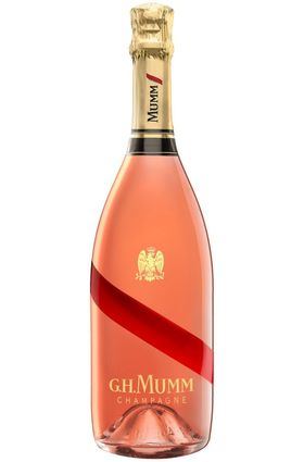 GH.Mumm Grand Cordon Rosé combina la intensidad de la uva Pinot Noir con la elegancia del Chardonnay y la frutosidad de la Meunier, creando un 'champagne brut rosé' ligero, intenso y fresco.