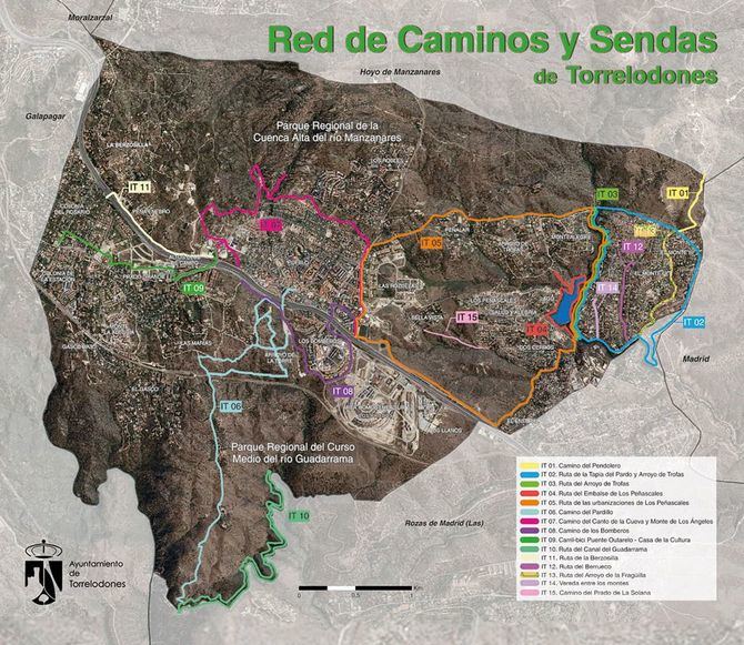 Para aprovechar estos recursos se han definido 14 sendas que han sido diseñadas sobre infraestructuras no motorizadas existentes ya existentes como carriles-bici, vías pecuarias (Cordel de Hoyo de Manzanares, Cordel de Valladolid), caminos históricos (parte del Camino del Pardillo) y pistas y caminos que discurren por suelo público.