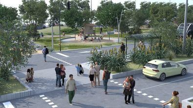 Esta vía dispondrá de un gran bulevar central verde transitable peatonalmente y contará con zonas estanciales y espacios de ocio para el disfrute de los vecinos.