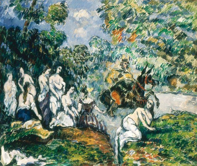 Esta exposición temporal será la antesala del proyecto que la Fundación Colección Pérez Simón desplegará en el Espacio Cultural Serrería Belga, que se convertirá en su sede permanente. En la imagen, 'Escena legendaria o Sancho en el agua', Paul Cézanne (Aix-en-Provence, 1839 - Aix-en-Provence, 1906), ca. 1878. Óleo sobre tela, 47 x 55 cm.