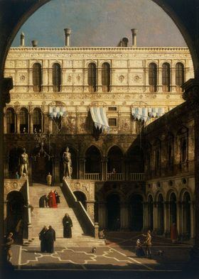 La colección Pérez Simón reúne más de 4.000 piezas de pintura, escultura, dibujo, artes decorativas y manuscritos. En la imagen, 'El Palacio Ducal, Venecia: La Escalinata de los Gigantes vista desde el Arco Foscari', Giovanni Antonio Canal, Canaletto (Venecia, 1697 - Venecia, 1768), ca. 1751. Óleo sobre tela, 83.8 x 61 cm.