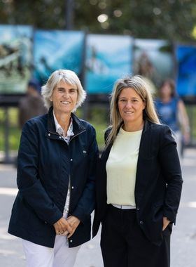 Paloma del Río, periodista deportiva y embajadora de la exposición, y Paloma Martín, directora de programación
de National Geographic en España.