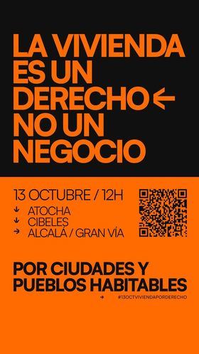 Casi 40 colectivos llaman a recorrer el centro de Madrid este domingo, para reclamar el derecho a la vivienda