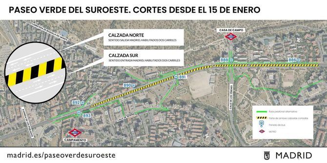 Los primeros cortes de tráfico en la A-5 no registran incidencias, mientras Almeida destaca el acuerdo entre administraciones