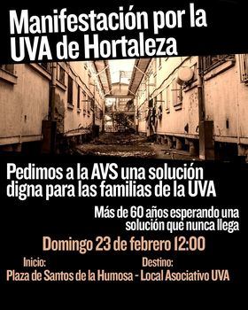 La concentración han estado respaldada entidades vecinales como La Unión de Hortaleza o el Sindicato del Barrio, entre otras.