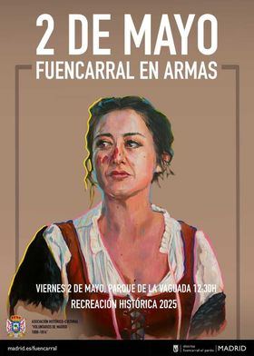 La Asociación Histórico Cultural Voluntarios de Madrid 1808-1914, en colaboración con la Junta Municipal de Fuencarral-El Pardo, ha organizado esta recreación.