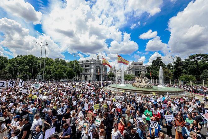 La manifestación ha contado con el apoyo de organizaciones vecinales, entre ellas la FRAVM; los principales sindicatos (CC.OO, UGT o Amyts); partidos políticos de la izquierda (con la presencia de Manuela Bergerot, de Más Madrid, o de Mar Espinar y Reyes Maroto, del PSOE, o Irene Montero, de Podemos), asociaciones sanitarias o plataformas de trabajadores.