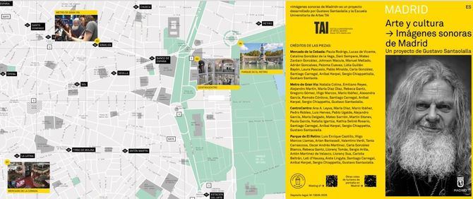 La ruta propone un recorrido sensorial por espacios emblemáticos como el parque del Retiro, el Mercado de la Cebada, CentroCentro y Metro de Madrid, mediante una obra desarrollada por el artista argentino.