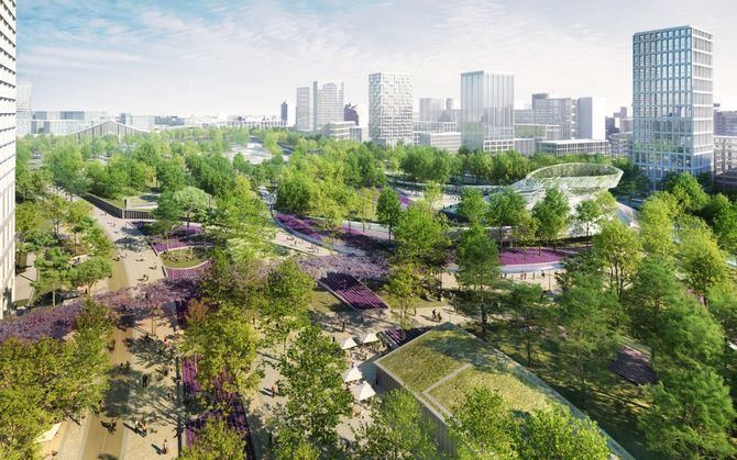 El estudio holandés WEST 8, junto a Porras Guadiana Arquitectos como socio local, han sido los ganadores del concurso Internacional convocado por la Comisión Gestora de Madrid Nuevo Norte para el diseño de este nuevo espacio verde.