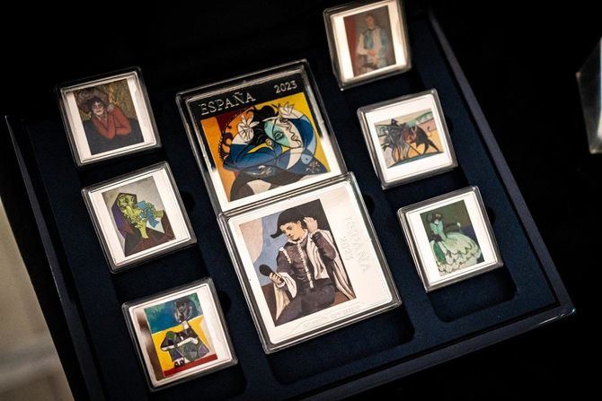 Presentación de las monedas 'Picasso Celebración', con motivo de la conmemoración del 50ª aniversario de la muerte de Pablo Picasso, en el Museo Reina Sofía, en 2023.