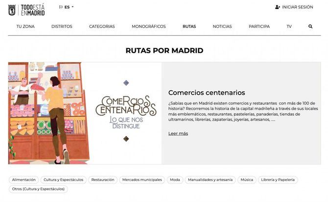 'Todo está en Madrid' amplía contenidos con nuevas páginas monográficas de mercados municipales, mercadillos, comercios centenarios, cibermercados y Madrid Capital de Moda.
