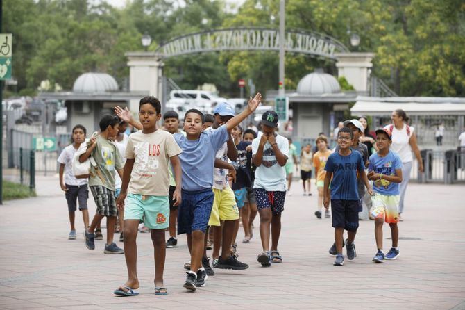 El Ayuntamiento de Madrid colabora cada verano con el campamento 'Vacaciones en Paz', impulsada por la Asociación de Amigos del Pueblo Saharaui de Madrid, que en 2025 posibilitaba el acogimiento temporal de 60 niños saharauis por parte de familias madrileñas.