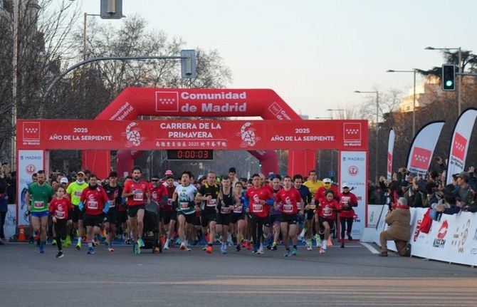 La Carrera de la Primavera Comunidad de Madrid 2026 - Año del Caballo teñirá de rojo, el color de la buena suerte en la tradición china, las calles de la capital el próximo día 1 de marzo, una cita deportiva con la que se celebrará el Año Nuevo Lunar.