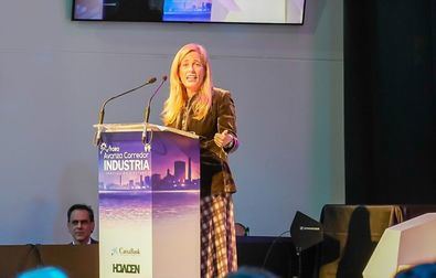 La consejera de Economia, Hacienda y Empleo, Rocio Albert, ha explicado el plan en su intervención en el ciclo de encuentros Foro Avanza Corredor, organizado por la Asociacion de Empresarios del Henares (AEDHE), en Alcala de Henares.