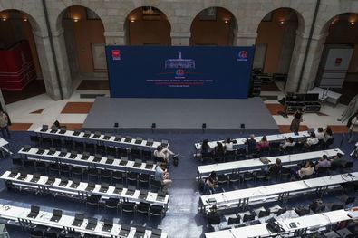 El Centro Internacional de Prensa papal, en Sol