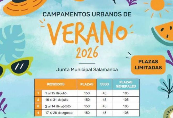 La Junta Municipal del Distrito de Salamanca ha abierto hoy el periodo de inscripción para los campamentos de verano, que se prolongará hasta el 25 de junio.