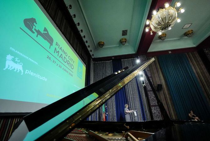La delegada de Cultura, Turismo y Deporte, Marta Rivera de la Cruz, durante la presentación de la quinta edición de Piano City Madrid, el festival enteramente dedicado al piano en sus múltiples formas, que se celebra del 26 al 28 de junio en distintos puntos de la ciudad.