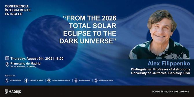 El astrofísico Alex Filippenko ofrecerá, el 6 de agosto, la conferencia en inglés ‘From the 2026 Total Solar Eclipse to the Dark Universe’.
