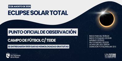 En este centro deportivo también se repartirán 1.000 gafas homologadas gratuitas, a partir de las 19.00 horas, para poder observar el fenómeno de forma gratuita. El acceso a esta jornada también será libre, hasta completar el aforo.