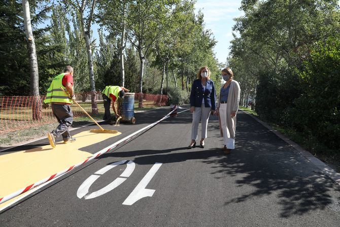 Renovado el pavimento del Anillo Verde Ciclista a su paso por el distrito de Usera
