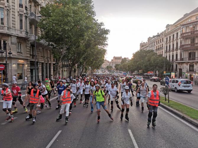La Asociación de Patinadores de Madrid se manifiesta, este viernes, por la seguridad vial y el transporte sostenible