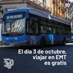Viajar en los autobuses de la EMT volverán a ser gratis durante toda la jornada de este lunes
