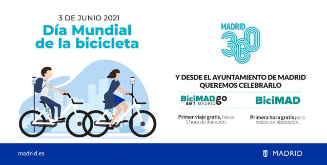 El Ayuntamiento regala una hora de BiciMAD y BiciMAD Go a todos los usuarios de ambos servicios