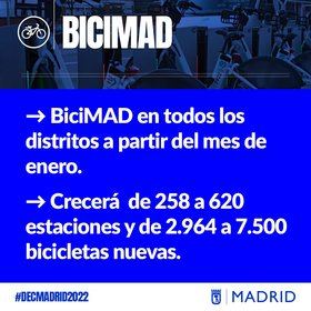 BiciMAD será municipalizado para llegar a los 21 distritos y pasar de 2.900 a 7.500 bicicletas en la capital