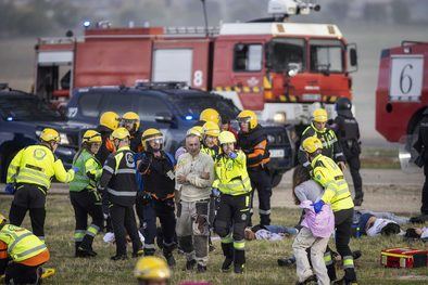 Bomberos y sanitarios de Samur, a la 'zona cero'