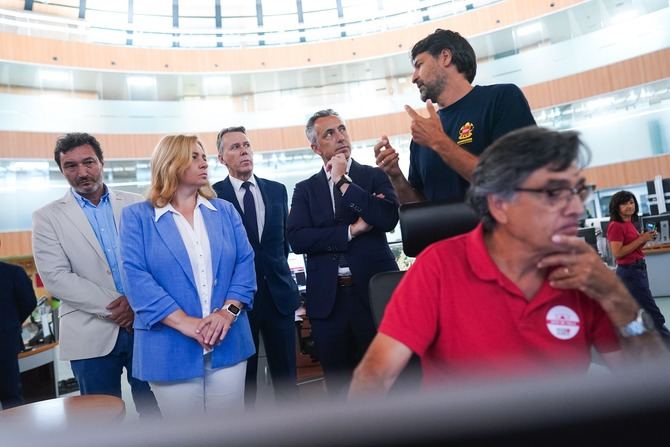 Inma Sanz y Carlos Novillo, en la presentación esta mañana de la renovación del convenio de colaboración en materia de prevención, extinción de incendios y salvamentos.