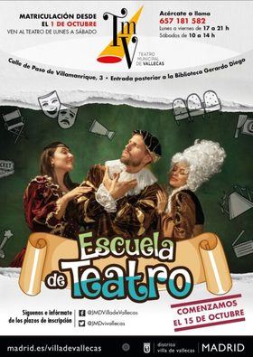 Ya están abiertas las inscripciones para la Escuela del Teatro Municipal de Vallecas